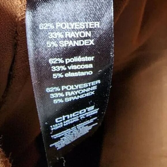 Chico's So Slimming Slim Stretch Pull-On Ankle Pants Women's XS 0.5 brown short - Picture 8 of 10